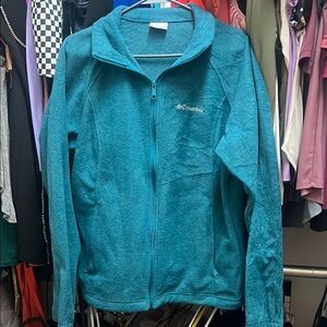 Columbia Blue Ski Jacket Full-Zip Hooded